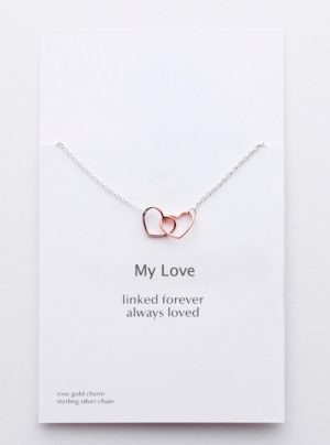 My love linked hearts necklace